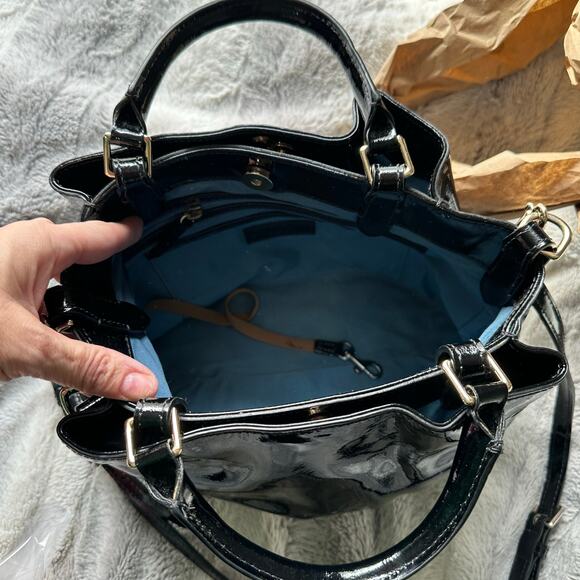 Dooney & Bourke Brenna Patent Leather bag black $411 - Picture 10 of 15